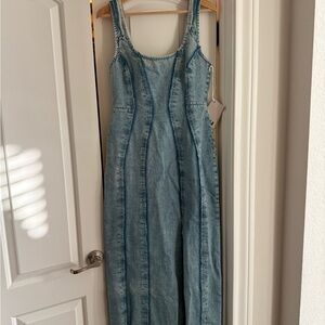Blue Denim Maxi Dress
